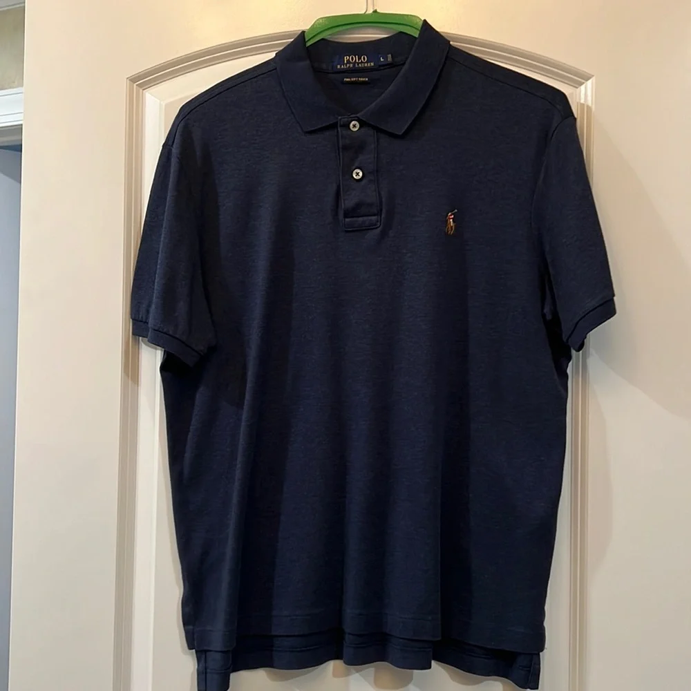 Polo by Ralph Lauren Men's Navy Polo Shirt with Embroidered Logo